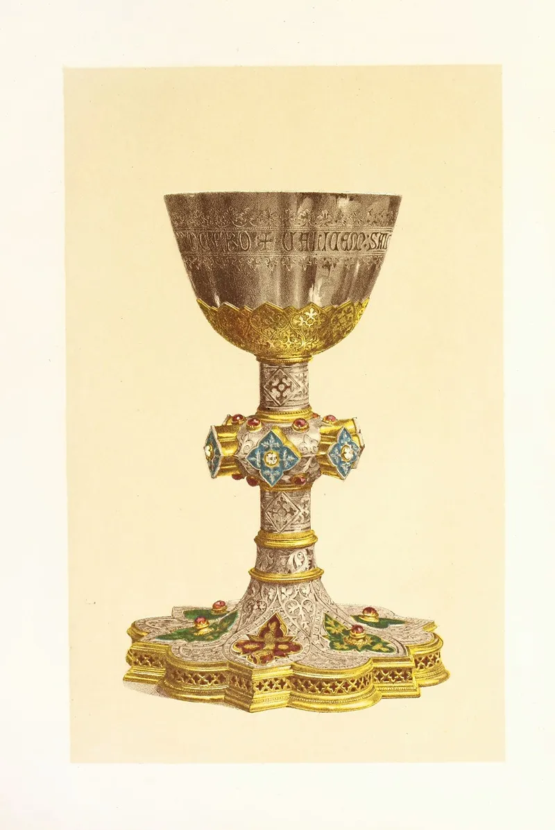 Silver Chalice In The Style Of The Fifteenth Century Wall Art by John Charles Robinson - High-Resolution Digital Print