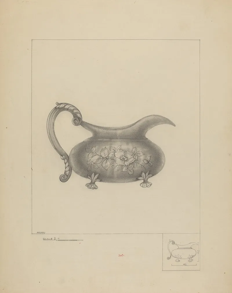 Silver Cream Pitcher 4