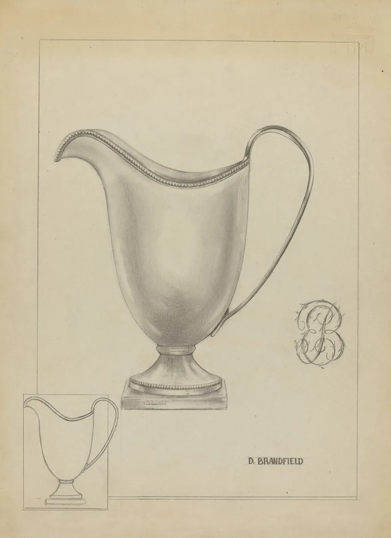 Silver Pitcher 5 Wall Art by D. Brandfield - High-Resolution Digital Print