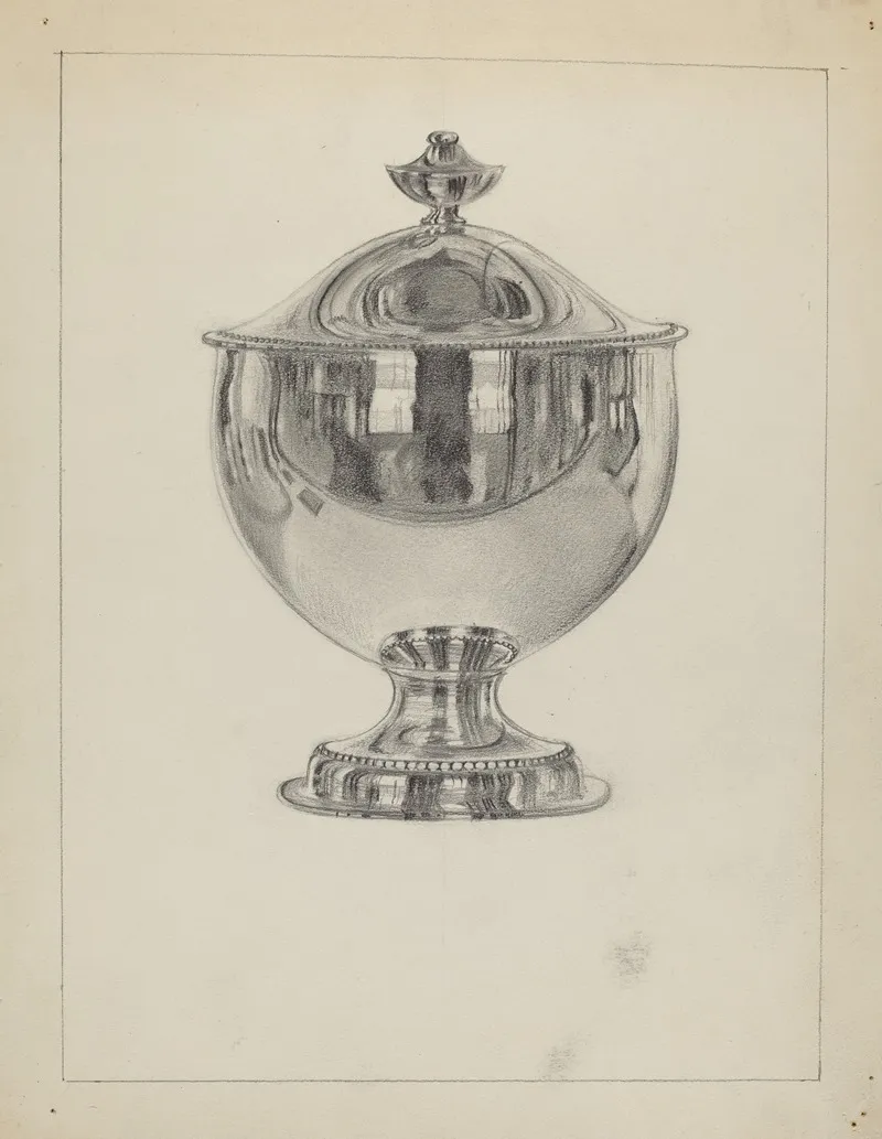 Silver Sugar Bowl With Cover 3