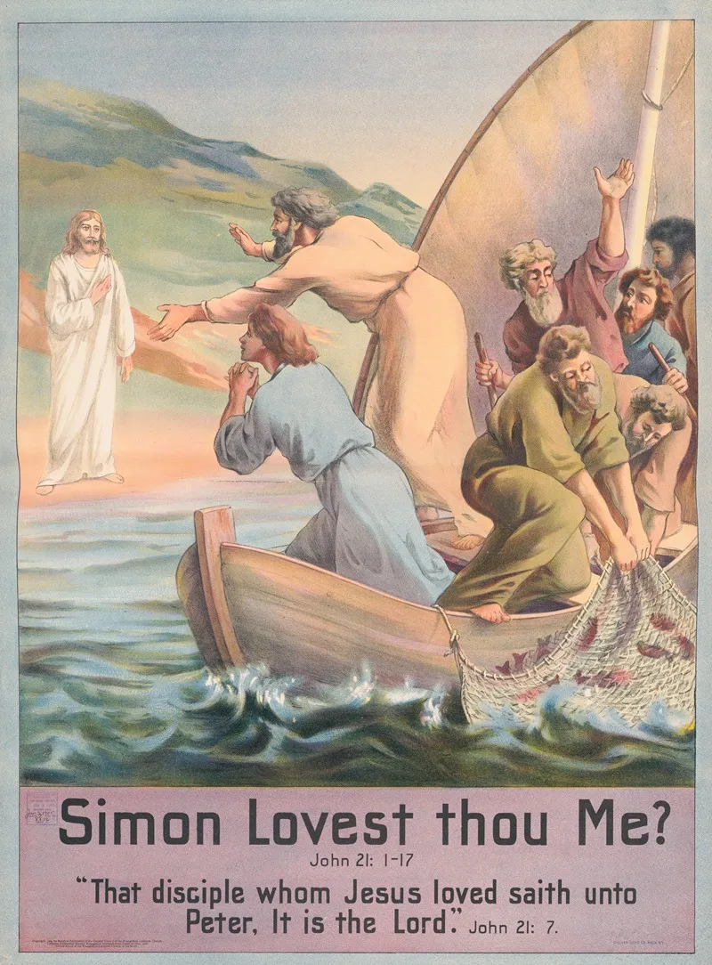 Simon Lovest Thou Me 2 Wall Art by Stecher Litho. Co - High-Resolution Digital Print