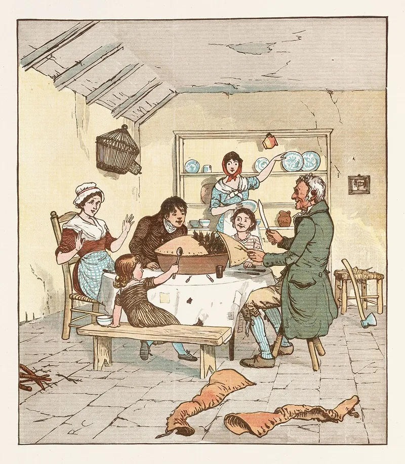 Sing A Song For Sixpence Pl 4 Wall Art by Randolph Caldecott - High-Resolution Digital Print