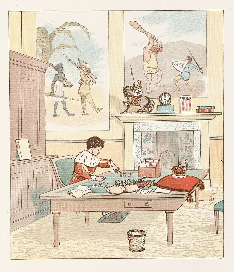 Sing A Song For Sixpence Pl 6 Wall Art by Randolph Caldecott - High-Resolution Digital Print