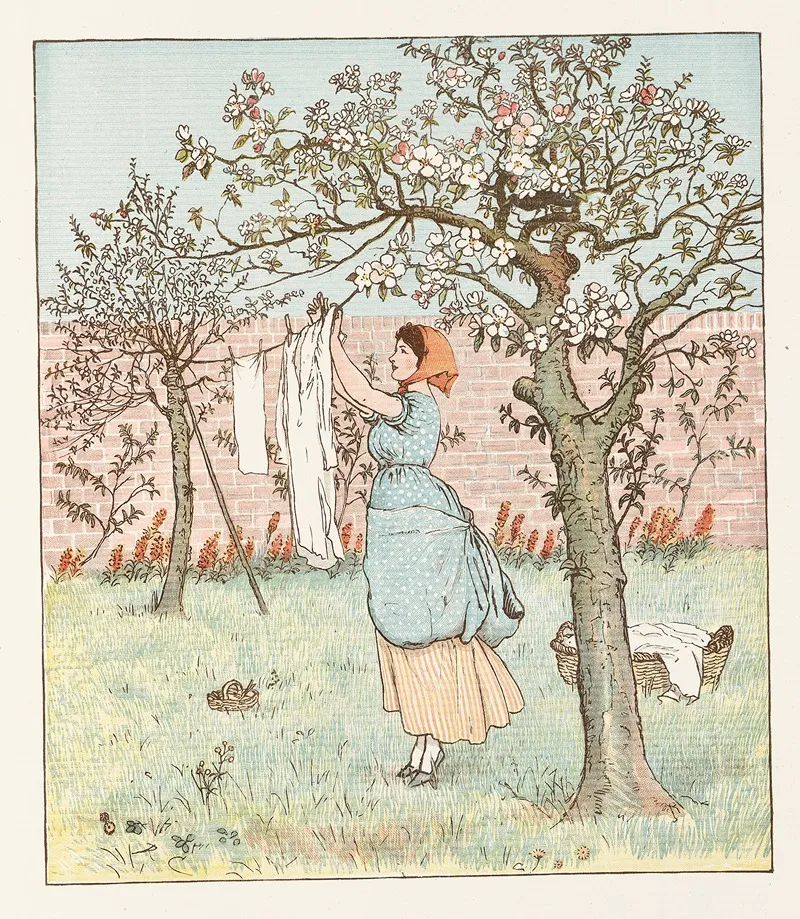 Sing A Song For Sixpence Pl 8 Wall Art by Randolph Caldecott - High-Resolution Digital Print