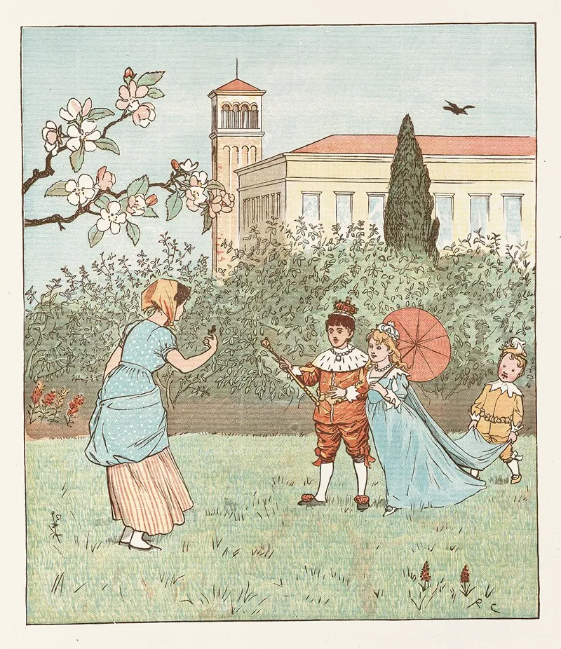 Sing A Song For Sixpence Pl 9 Wall Art by Randolph Caldecott - High-Resolution Digital Print