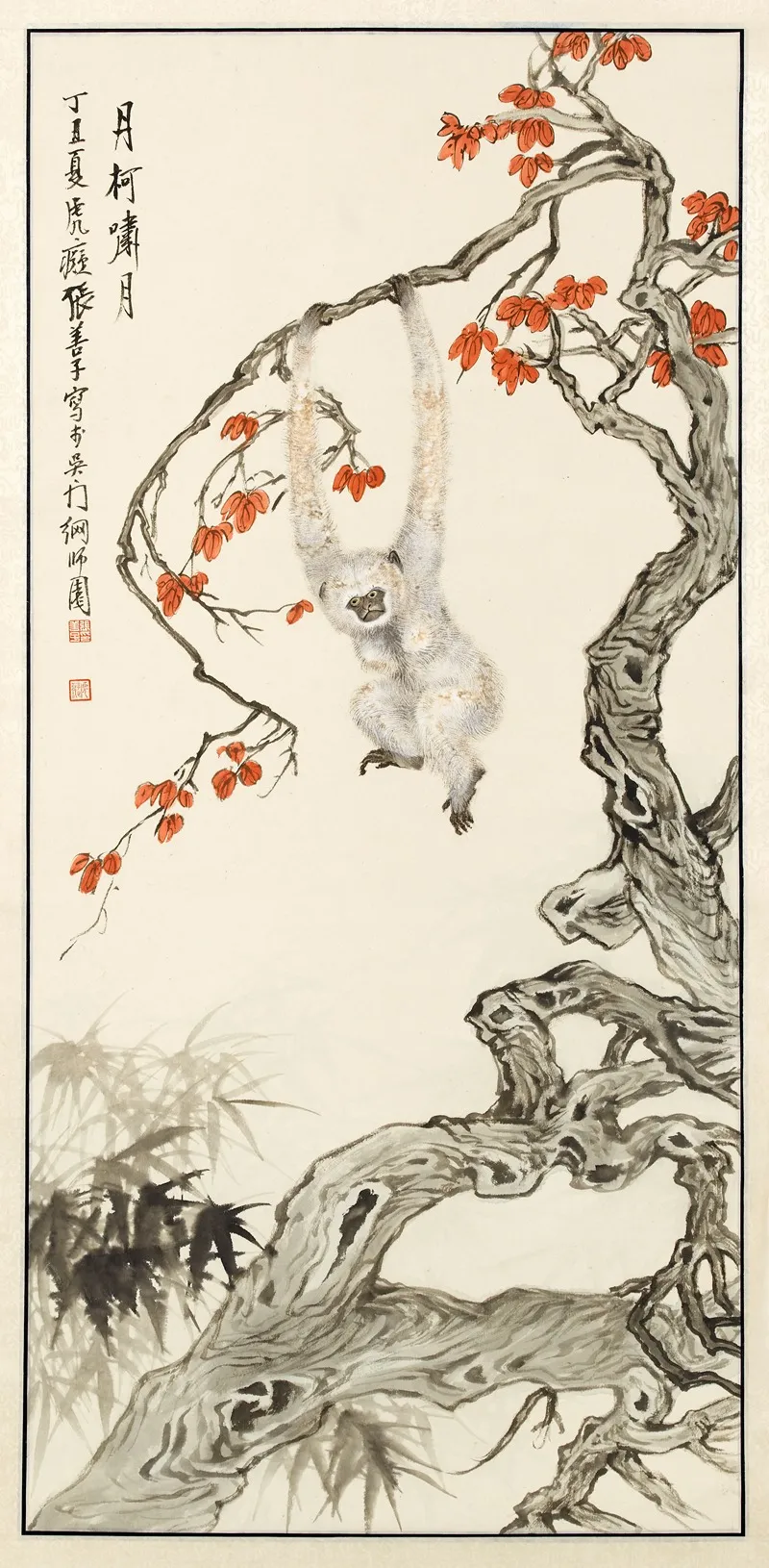Singe Blanc Wall Art by Shanzi Zhang - High-Resolution Digital Print