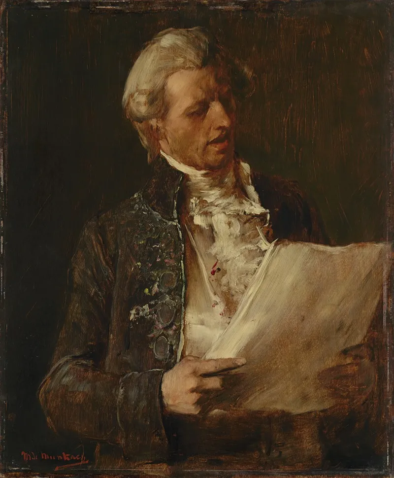Singer Study For The Painting The Dying Mozart