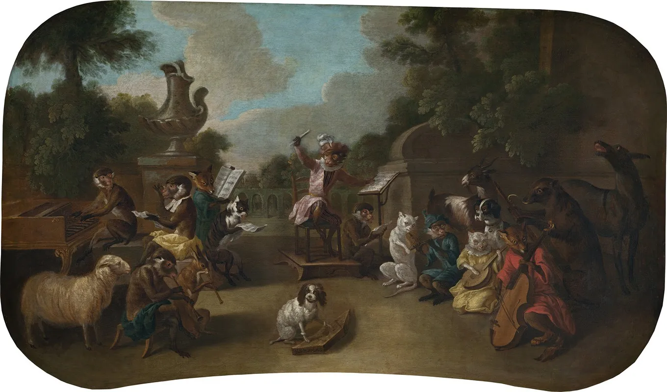 Singerie The Concert Wall Art by Christophe Huet - High-Resolution Digital Print