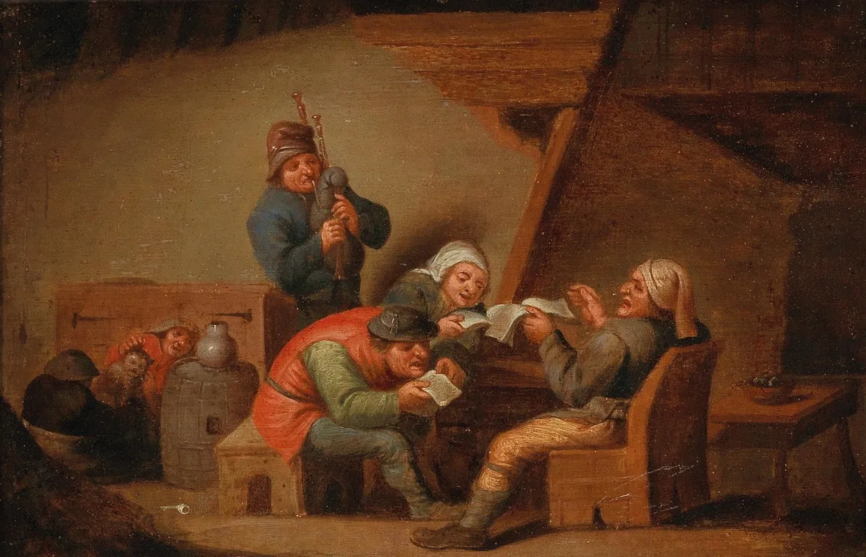 Singing Peasants Wall Art by Bartholomeus Molenaer - High-Resolution Digital Print