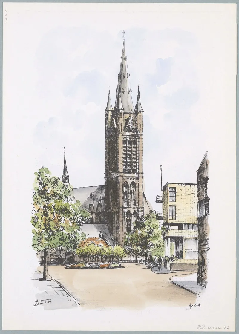Sint Vitus Kerk Met Hotel Wall Art by Bob Brobbel - High-Resolution Digital Print