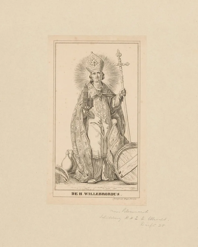 Sint Willebrordus De H Willebrordus Wall Art by Pieter Wilhelmus van de Weijer - High-Resolution Digital Print