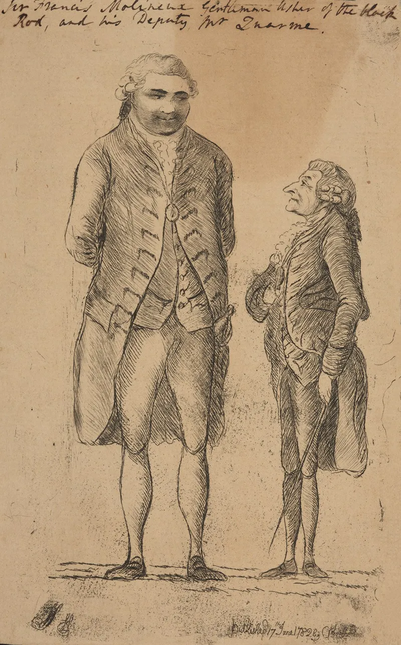Sir Francis Molyneux And Mr Quarme Wall Art by James Sayers - High-Resolution Digital Print