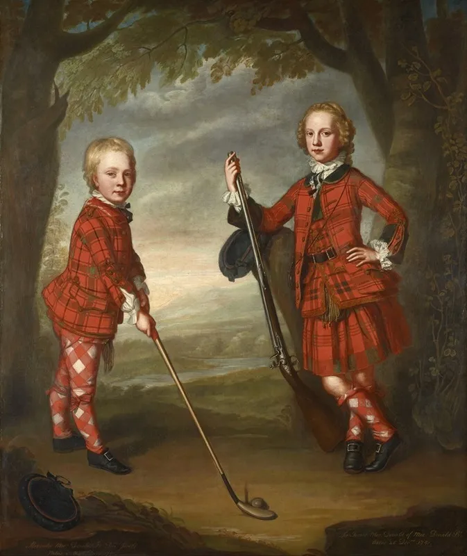 Sir James Macdonald 1741 1765 And Sir Alexander Macdonald 1744 1810 Wall Art by William Mosman - High-Resolution Digital Print