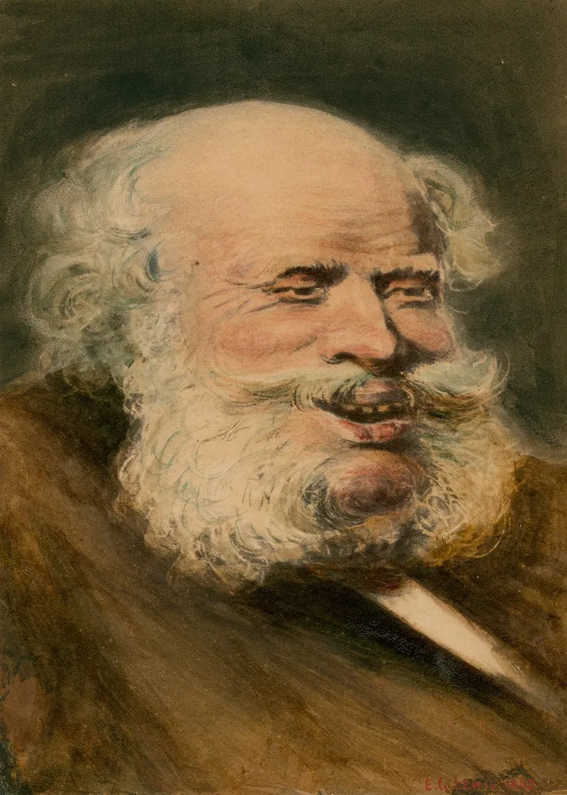 Sir John Falstaff From King Henry Iv Pt 1 Wall Art by Edward Goodwyn Lewis - High-Resolution Digital Print