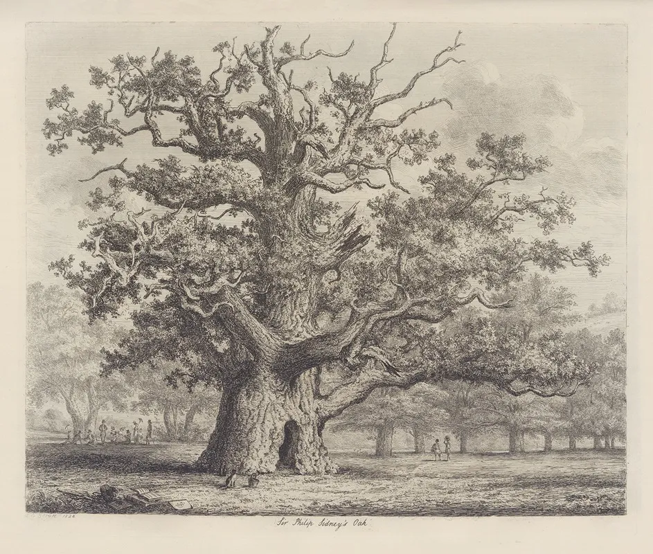 Sir Philip Sidneys Oak Wall Art by Jacob George Strutt - High-Resolution Digital Print