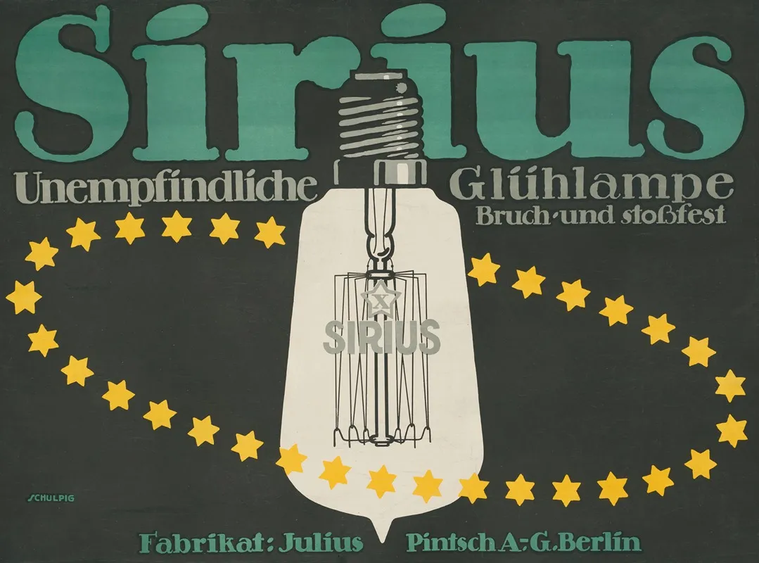 Sirius Unempfindliche Gluhlampe Bruch Und Stosfest Wall Art by Karl Schulpig - High-Resolution Digital Print