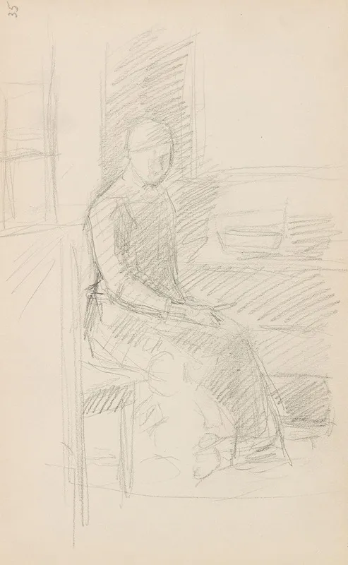 Sittende Kvinne I Interior 2