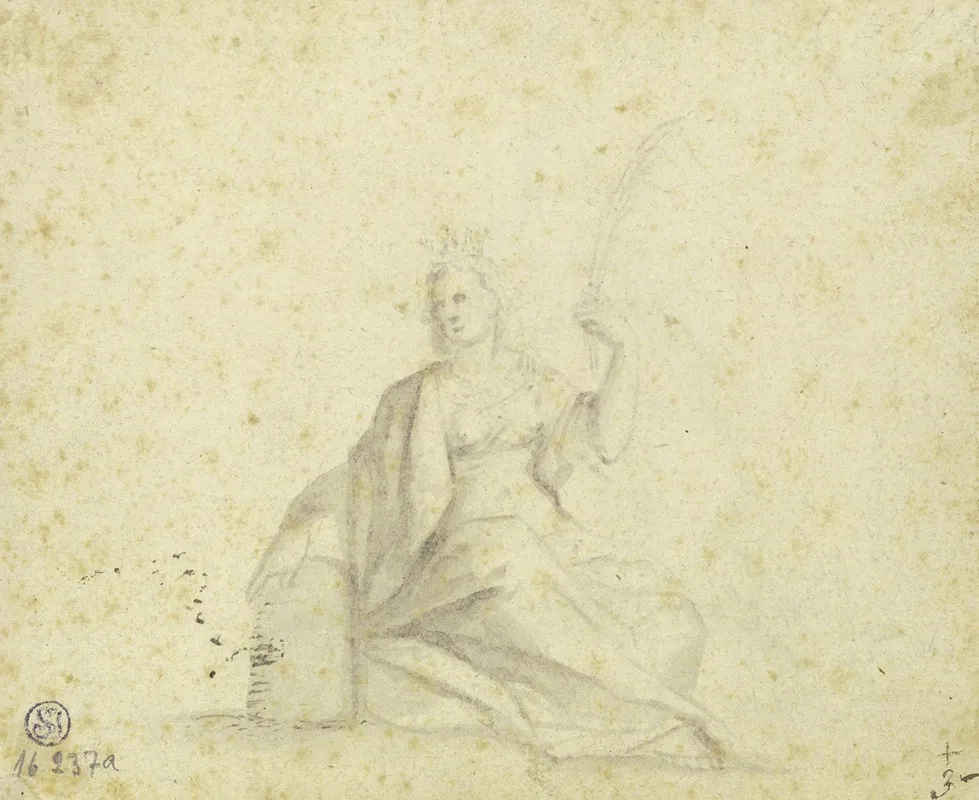 Sitting Fides Wall Art by Conrad Mantius - High-Resolution Digital Print