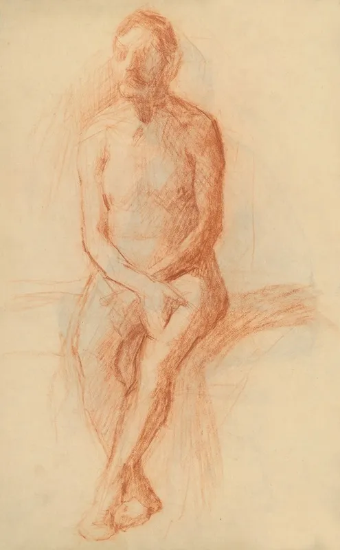 Sitting Male Nude 2