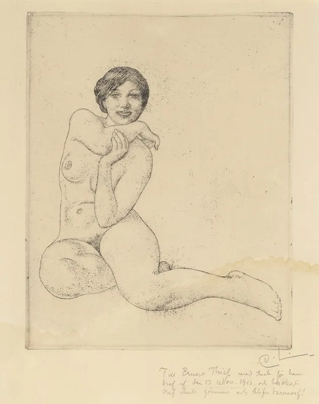 Sitting Model Wall Art by Carl Larsson - High-Resolution Digital Print