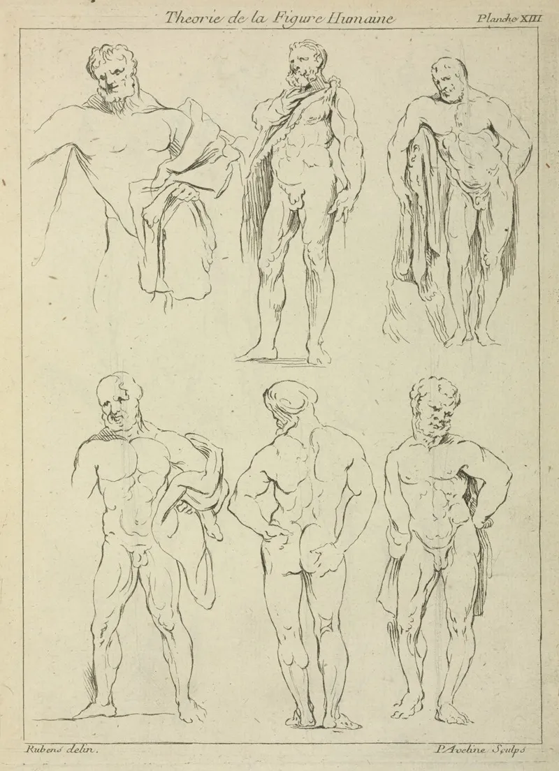 Six Male Figures Wall Art by Peter Paul Rubens - High-Resolution Digital Print