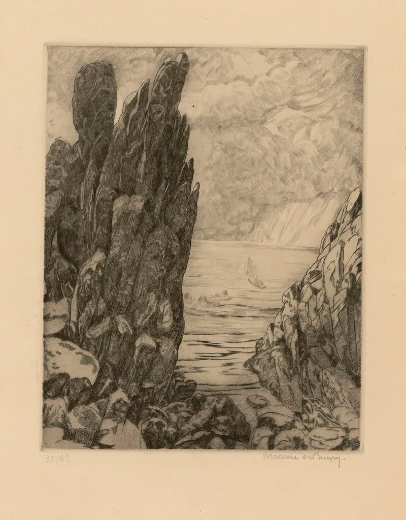 Six Marines De Maurice De Becque Pl 1 Wall Art by Maurice Jaubert de Becque - High-Resolution Digital Print