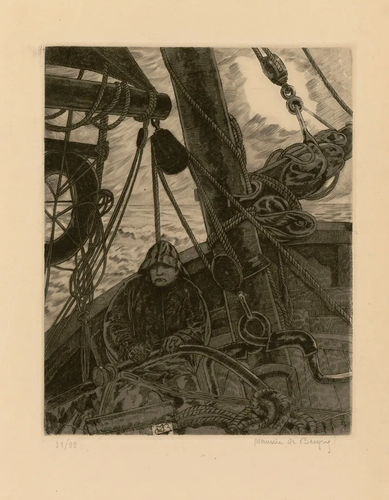 Six Marines De Maurice De Becque Pl 6 Wall Art by Maurice Jaubert de Becque - High-Resolution Digital Print