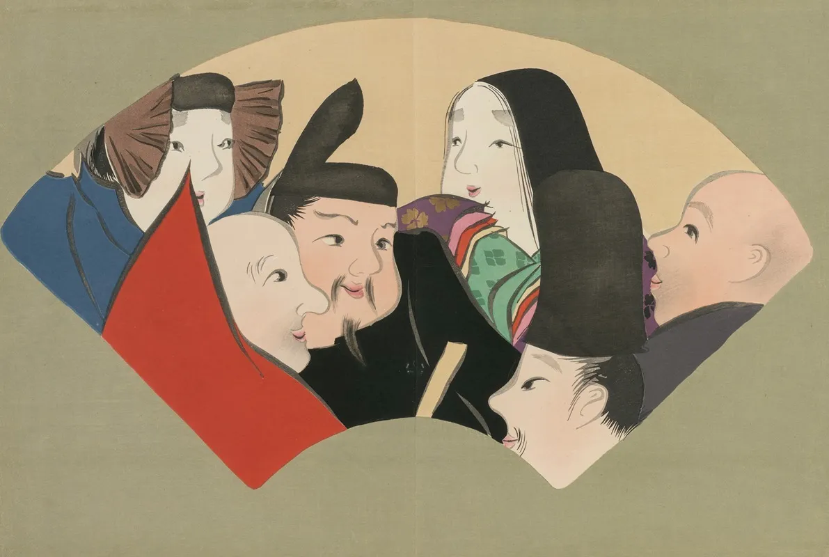 Six Poetic Immortals Rokkasen Wall Art by Kamisaka Sekka - High-Resolution Digital Print