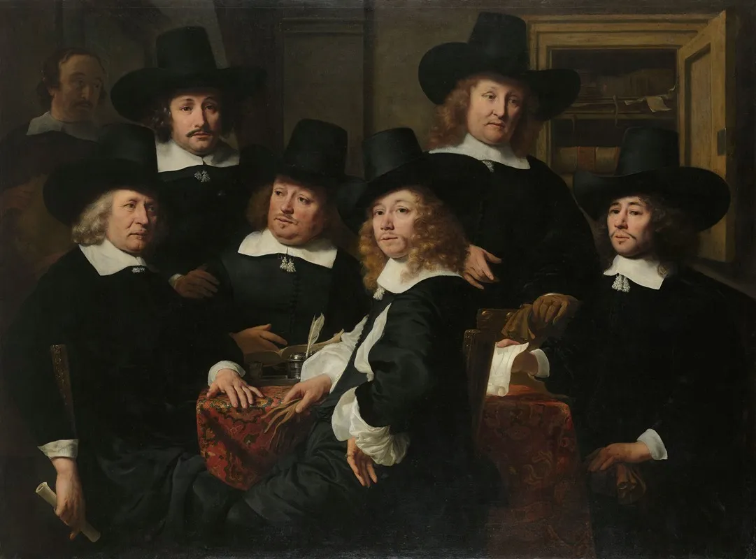 Six Regents And The Beadle Of The Nieuw Zijds Institute For The Outdoor Relief Of The Poor Amsterdam 1657