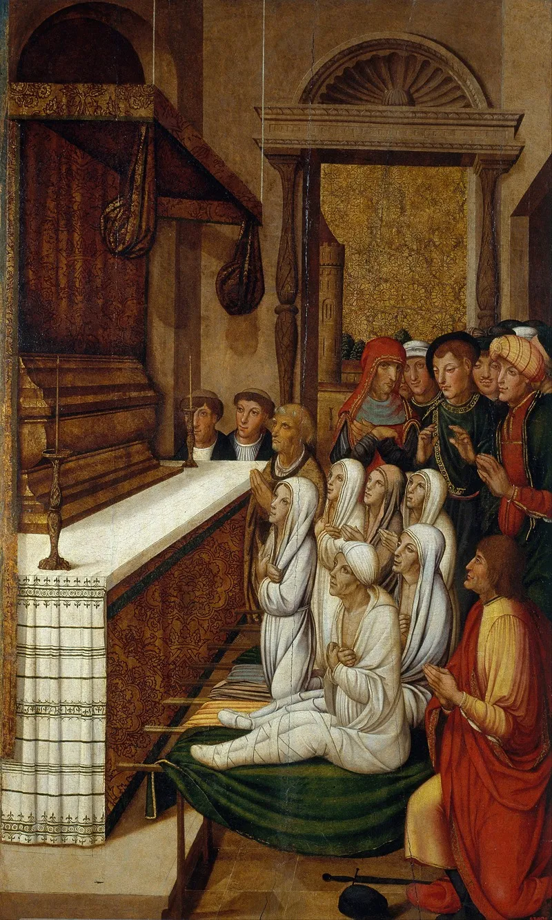 Six Resurrections Before The Relics Of Saint Stephen Wall Art by Pere Gascó - High-Resolution Digital Print