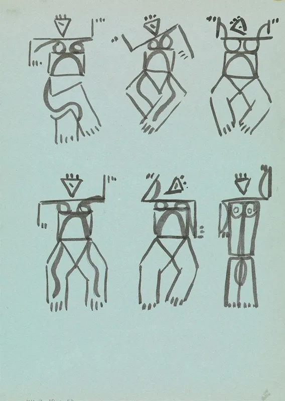 Six Studies Of Dancing Figures
