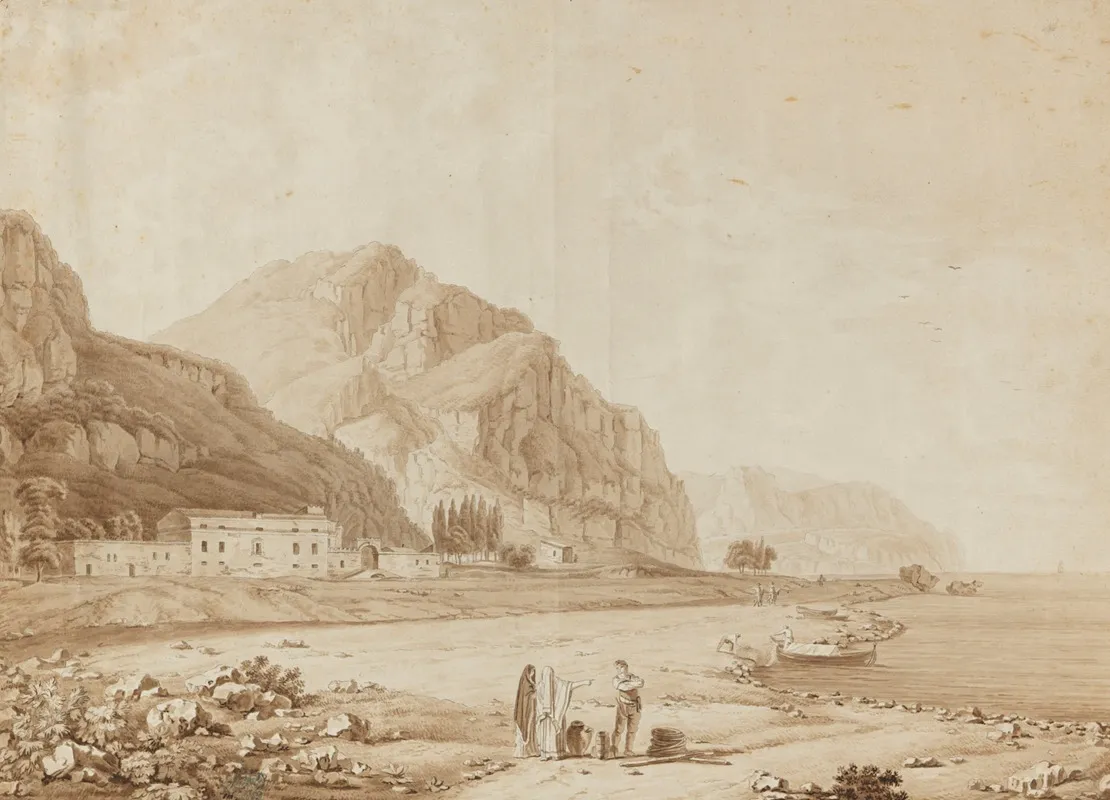 Sizilianische Kuste Bei Taormina Wall Art by Christoph Heinrich Kniep - High-Resolution Digital Print