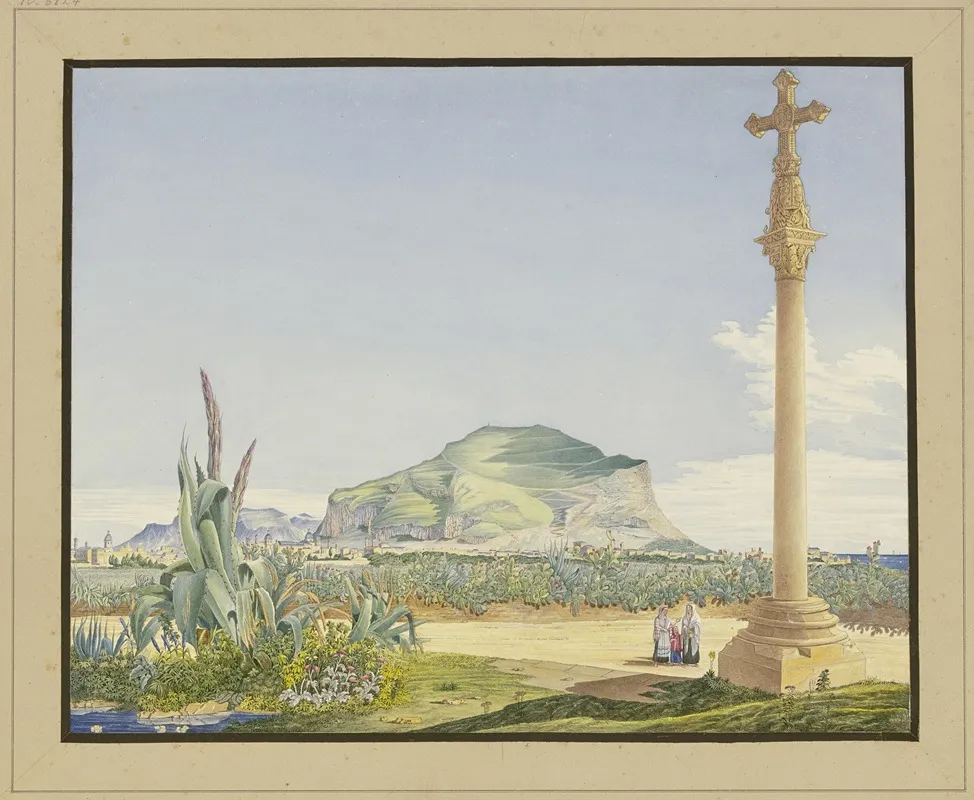 Sizilianische Landschaft Mit Dem Monte Pellegrino Wall Art by Julius Eugen Ruhl - High-Resolution Digital Print