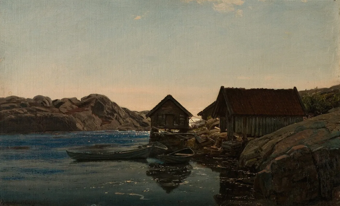 Sjoboder Lindesnes Wall Art by Amaldus Nielsen - High-Resolution Digital Print