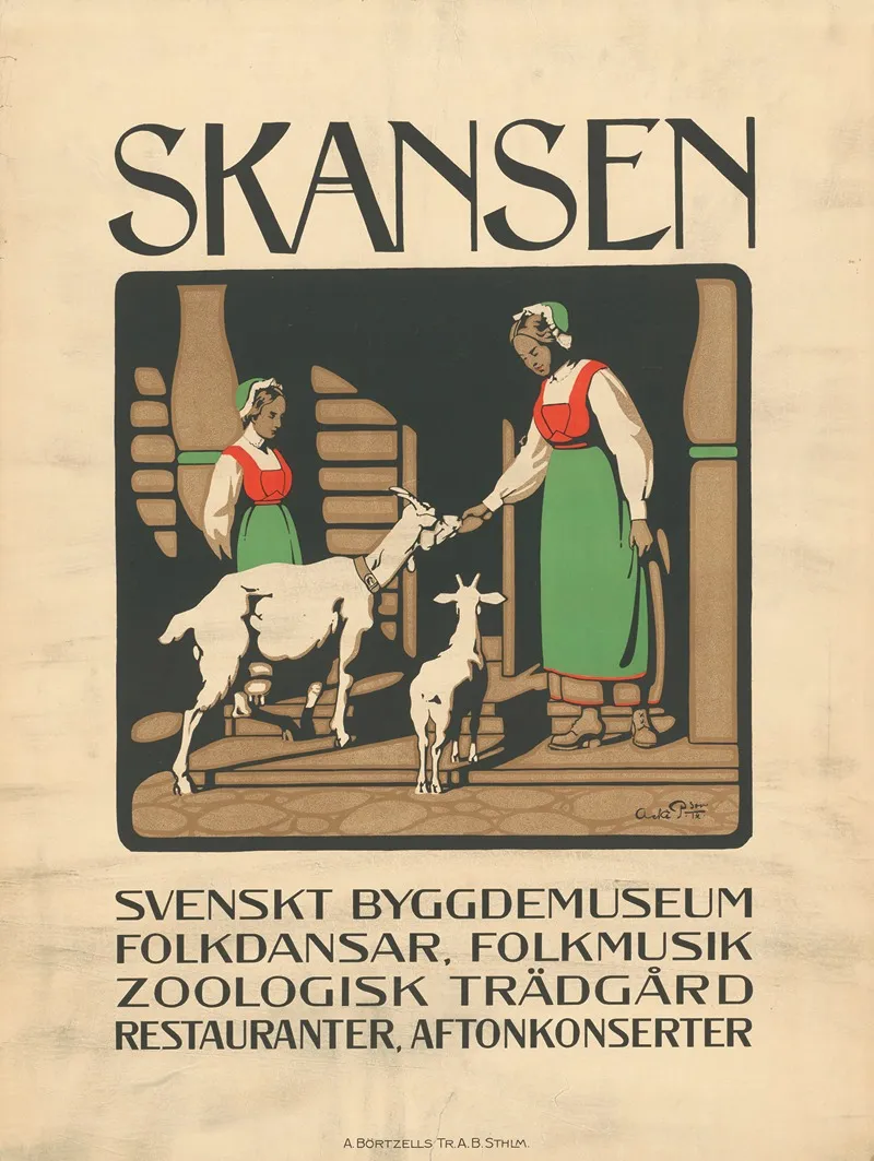 Skansen Svenskt Byggdemuseum Wall Art by A. Börtzells TR. AB - High-Resolution Digital Print