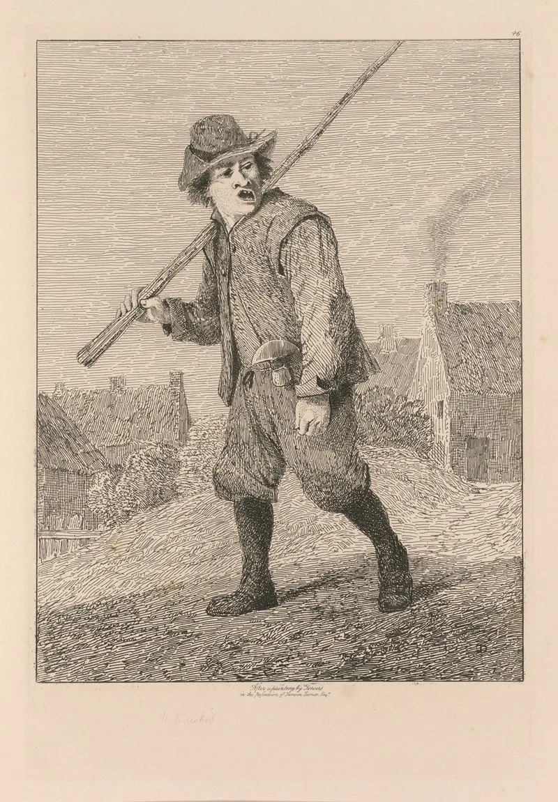 Sketch After Teniers Wall Art by John Sell Cotman - High-Resolution Digital Print