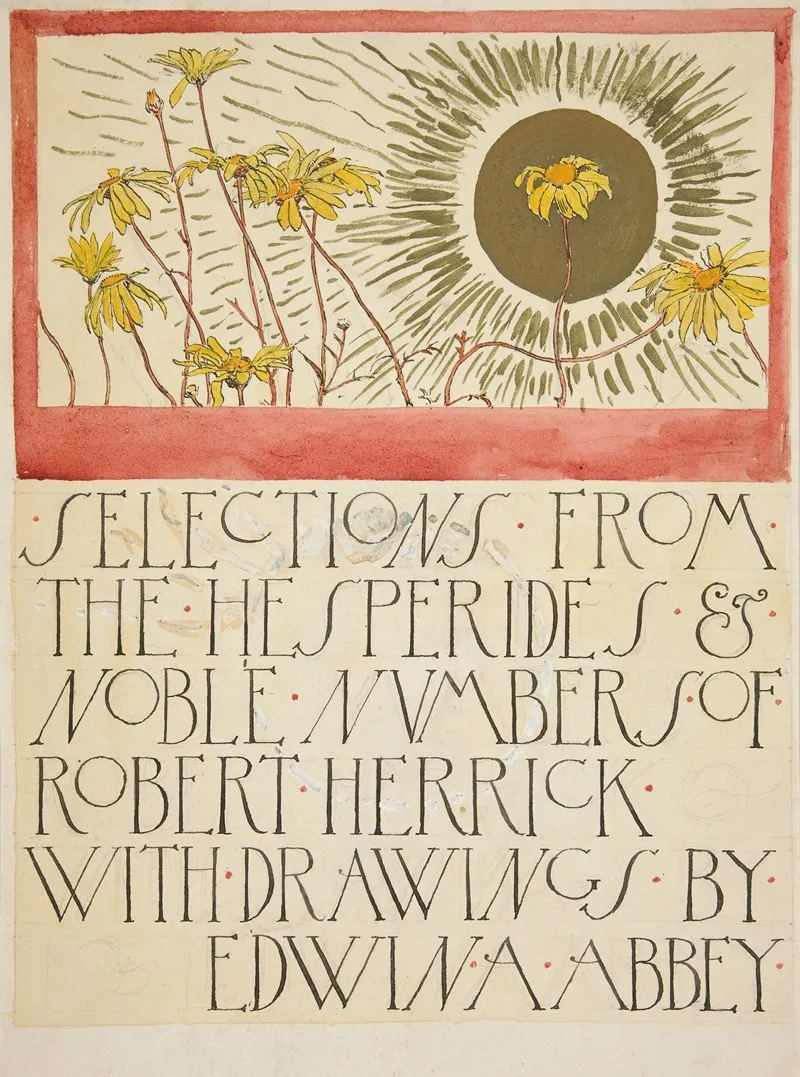 Sketch For An Illustration For Selections From The Poetry Of Robert Herrick