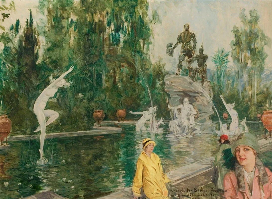 Sketch For Balboa Fountain