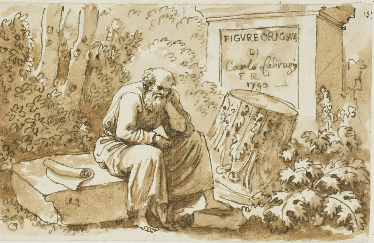 Sketch For Frontispiece To Figure Originali