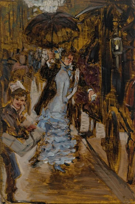 Sketch For La Damoiselle Dhonneur Wall Art by James Tissot - High-Resolution Digital Print