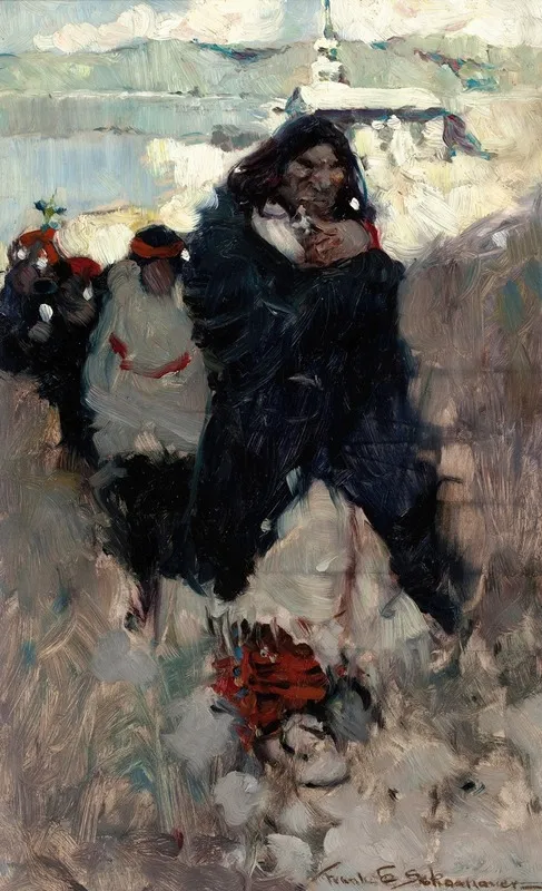 Sketch For The Funeral Procession Wall Art by Frank Earle Schoonover - High-Resolution Digital Print