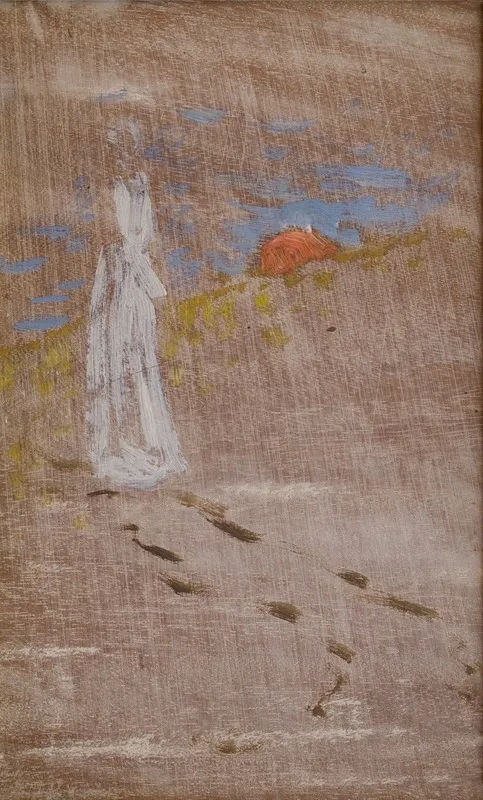 Sketch For The Girl And Death Walking Wall Art by Richard Bergh - High-Resolution Digital Print