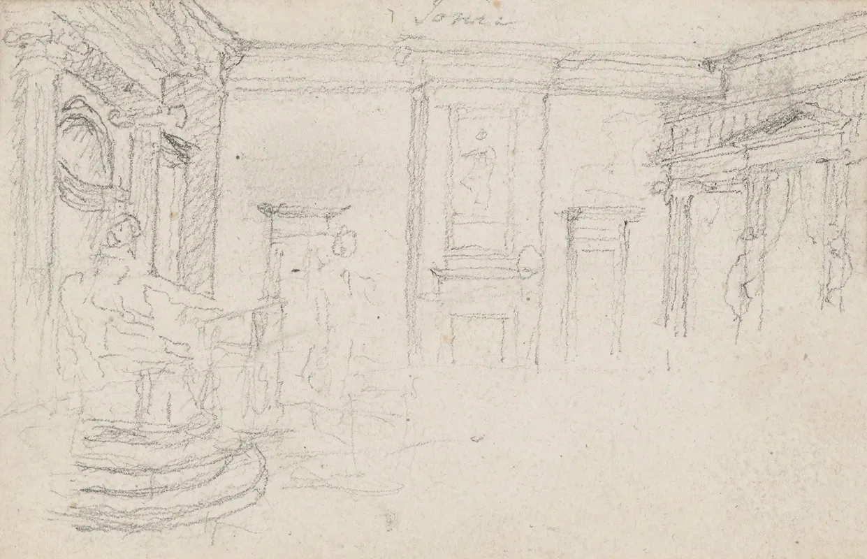 Sketch For The Interior Of The Maryland State House Annapolis Wall Art by John Trumbull - High-Resolution Digital Print