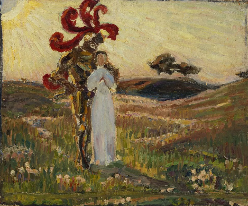 Sketch For The Knight And The Maid