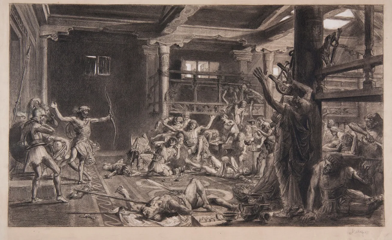 Sketch For The Painting The Return Of Odysseus