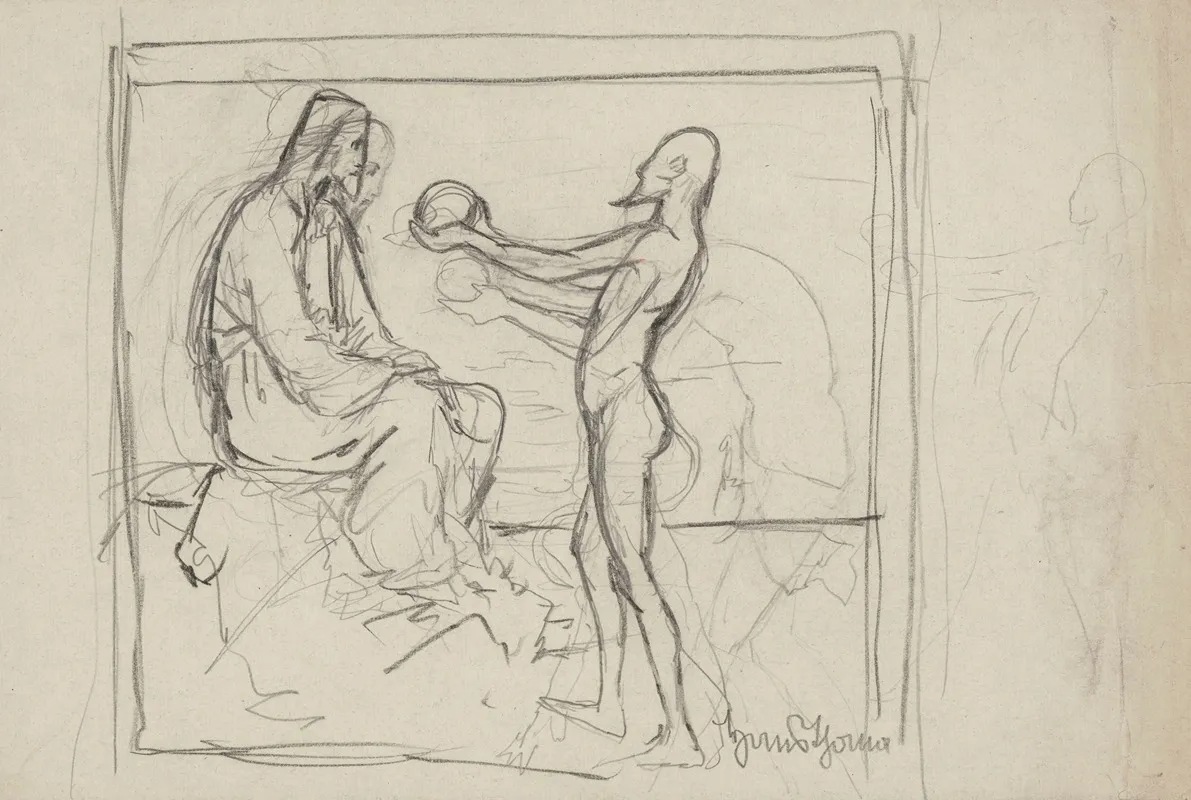 Sketch For The Presentation The Temptation Of Christ