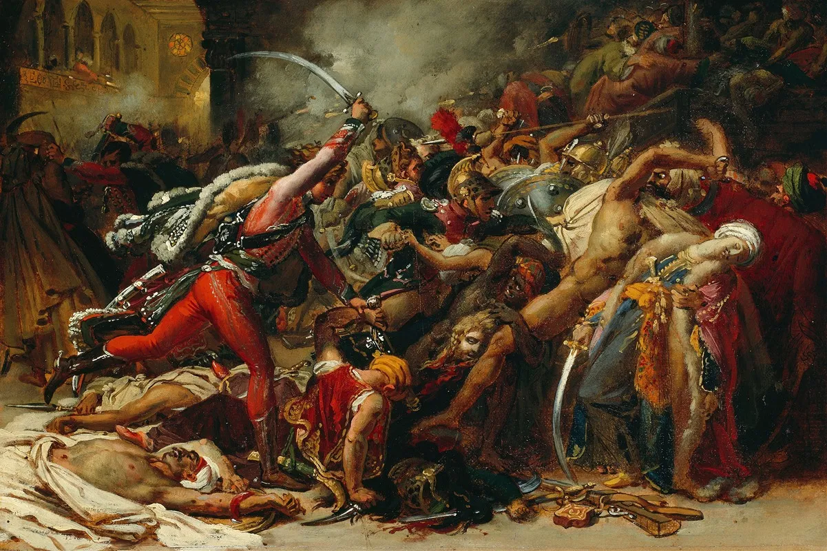 Sketch For The Revolt Of Cairo Wall Art by Anne Louis Girodet-Trioson - High-Resolution Digital Print
