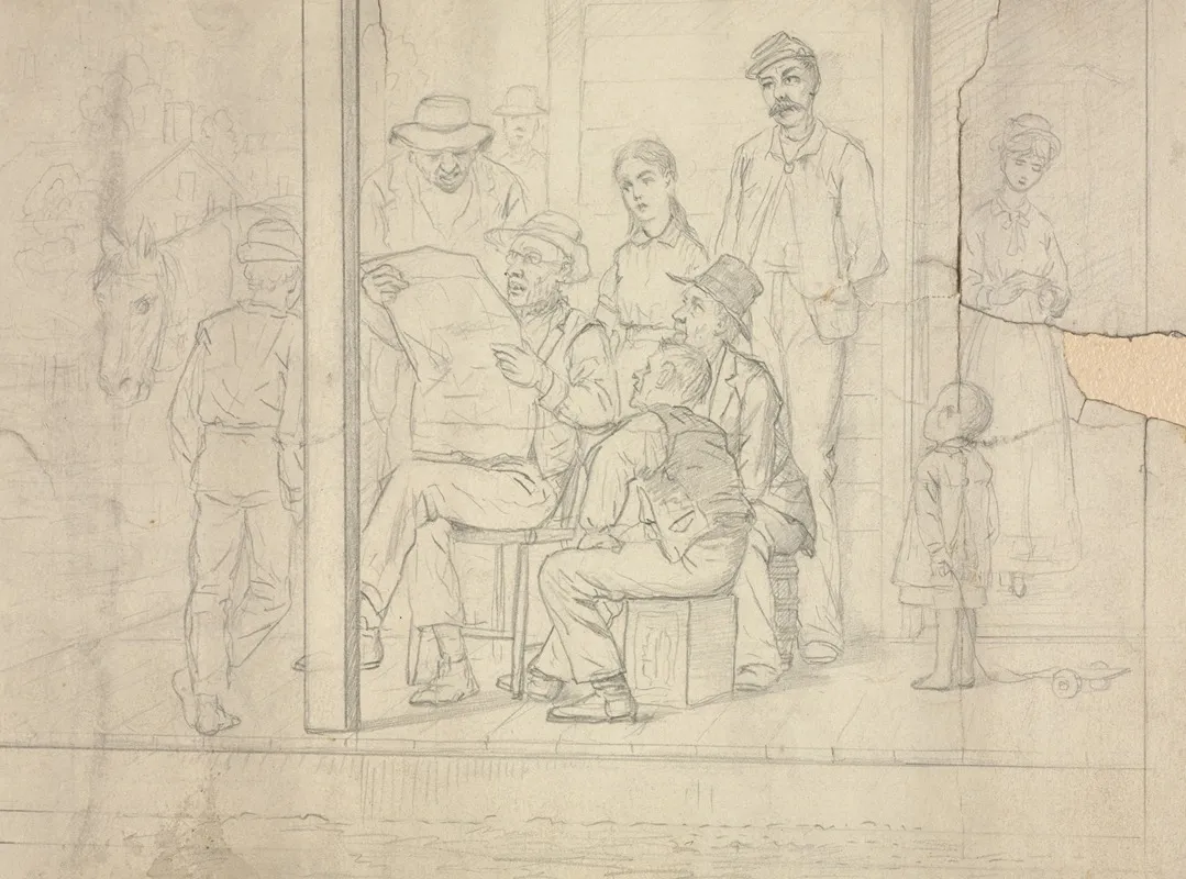 Sketch News From The Army Wall Art by Archibald Willard - High-Resolution Digital Print