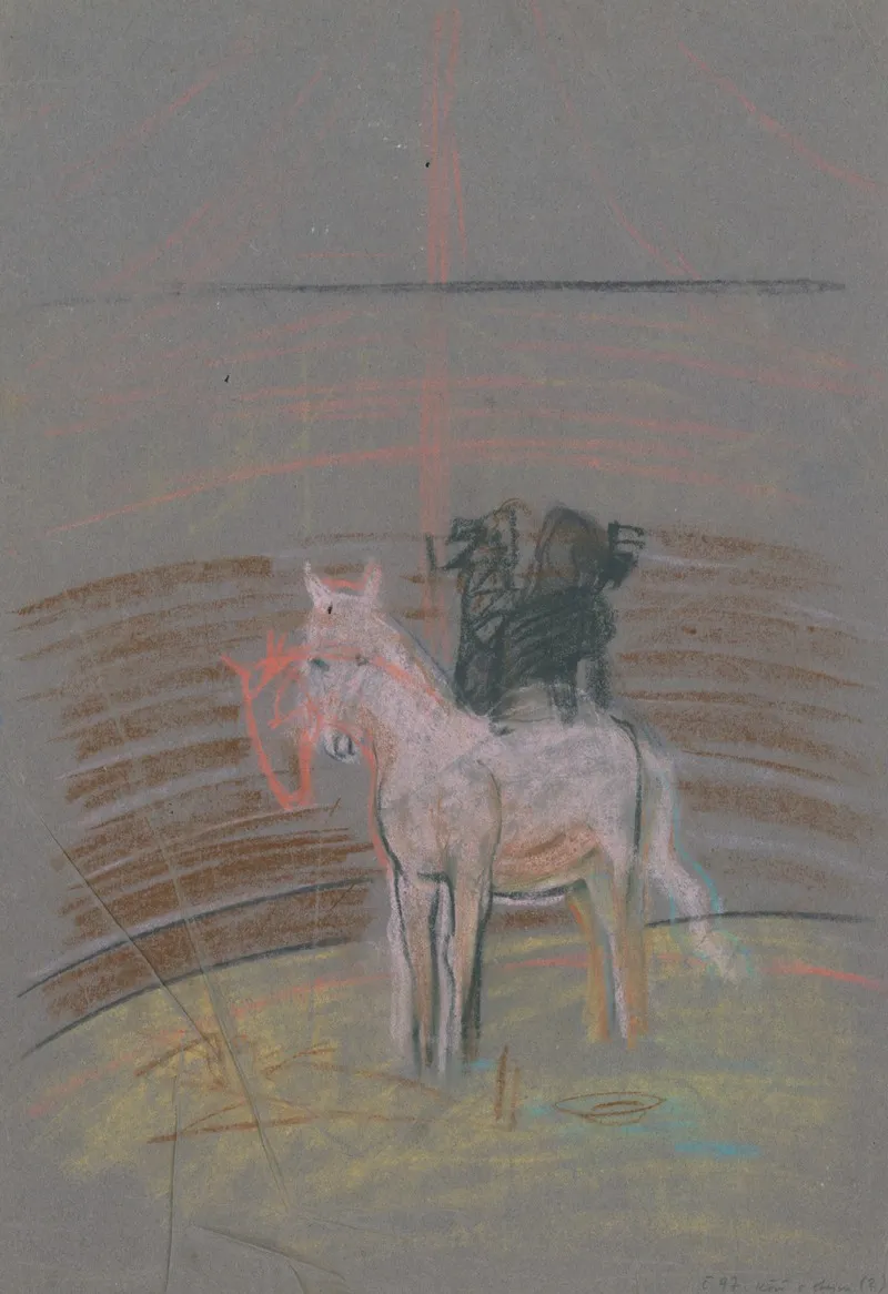 Sketch Of A Horse In A Ring