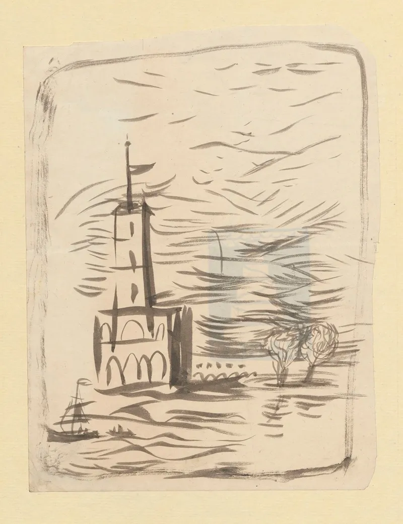 Sketch Of A Landscape 2 Wall Art by Zygmunt Waliszewski - High-Resolution Digital Print